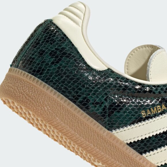 Women’s Adidas Samba OG – Cream White / Collegiate Green – Size 11 - Picture 7 of 10